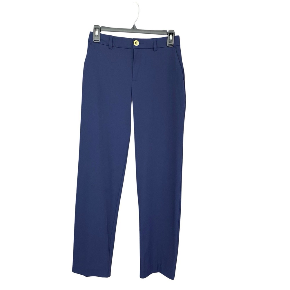 Lilly Pulitzer‎ Travel Trouser UPF 50+ Navy Straight Leg Women's Sz 00
